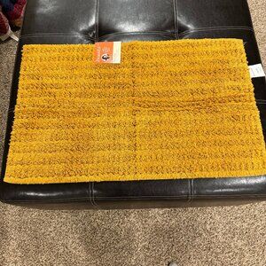 NEW Beautiful Home Cotton Bath Rug by Drew Barrymore 20x34" - Amber Yellow